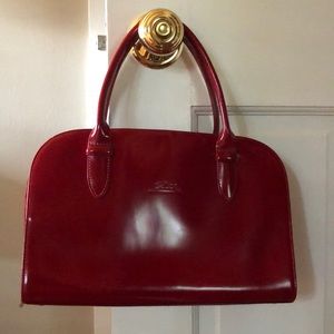 Longchamp Red Patent Leather Handbag